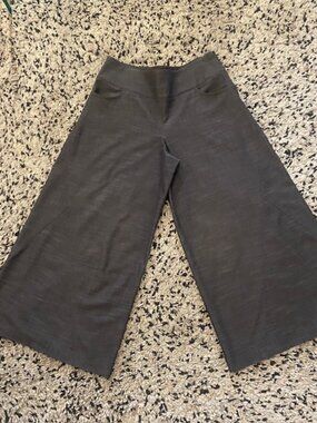Vintage Wide Leg Gaucho Culottes Pants 32 (Large) Grey